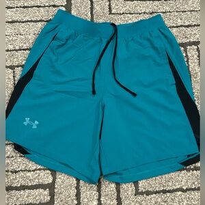 Under Armour Men's Athletic Shorts in Green/Teal and Black